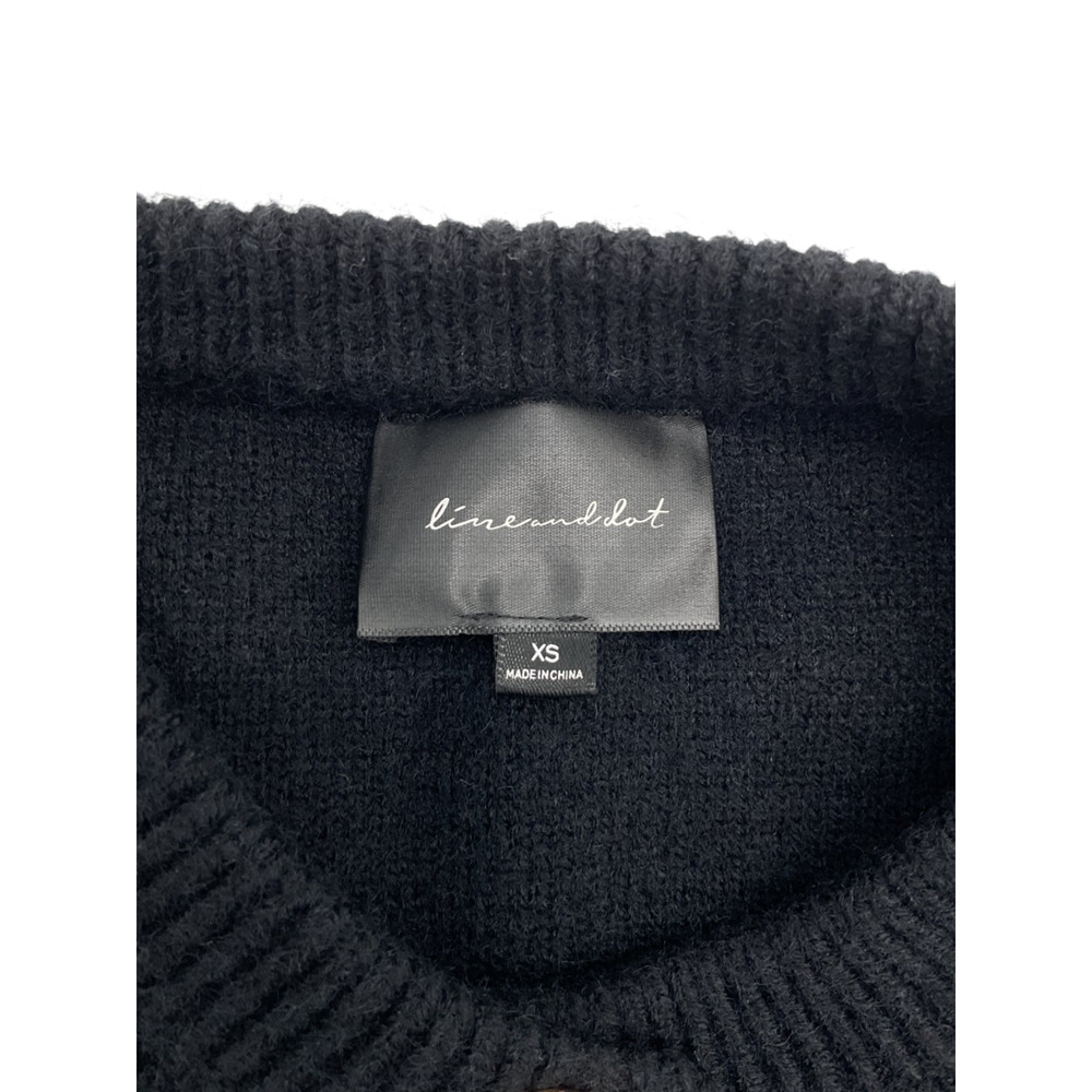 Line & Dot Boucle Black Khloe Cardigan Size XS - Picture 4 of 6